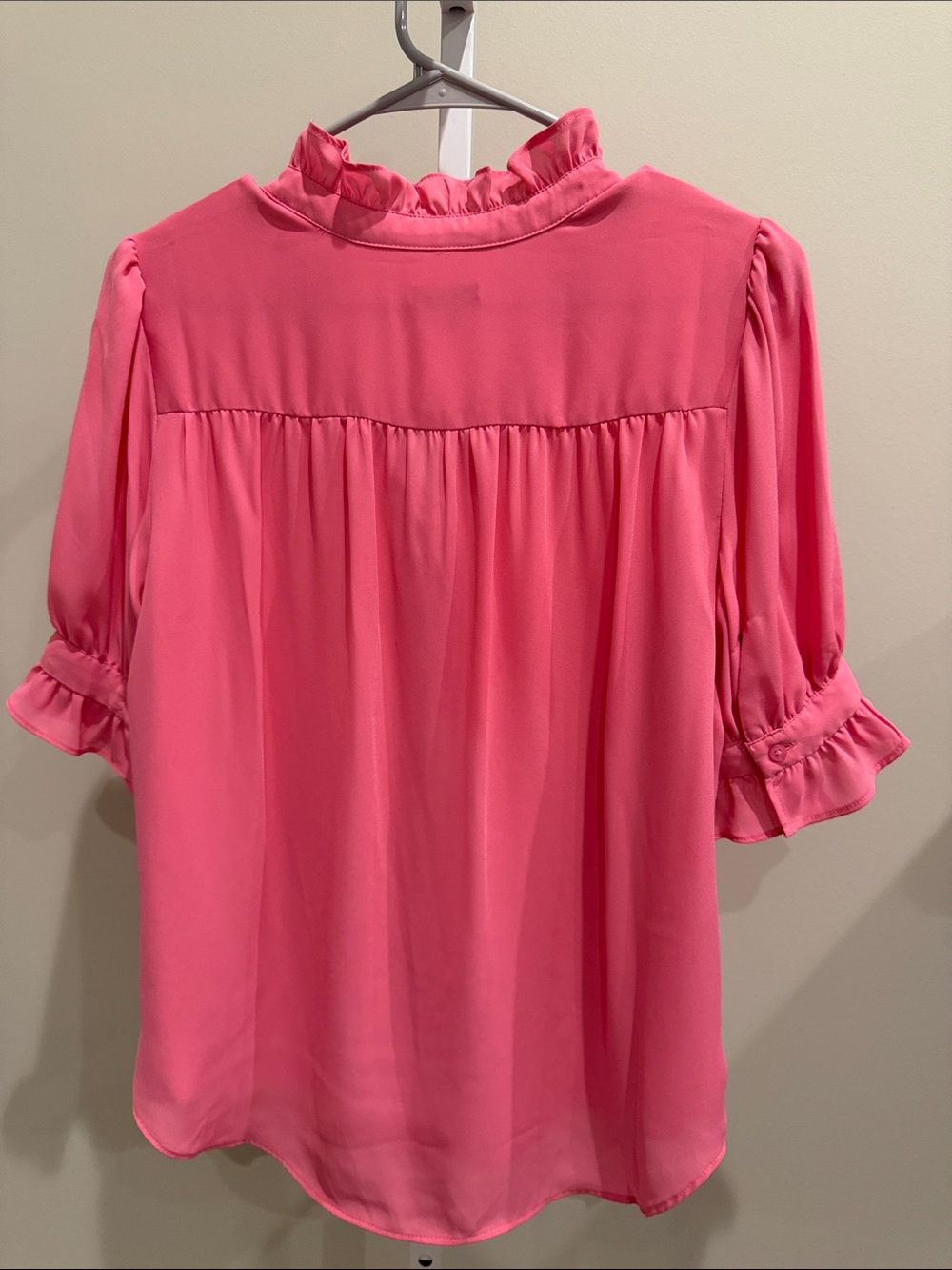 Ann Taylor Ruffle-Trim Button Blouse - Picture 5 of 5